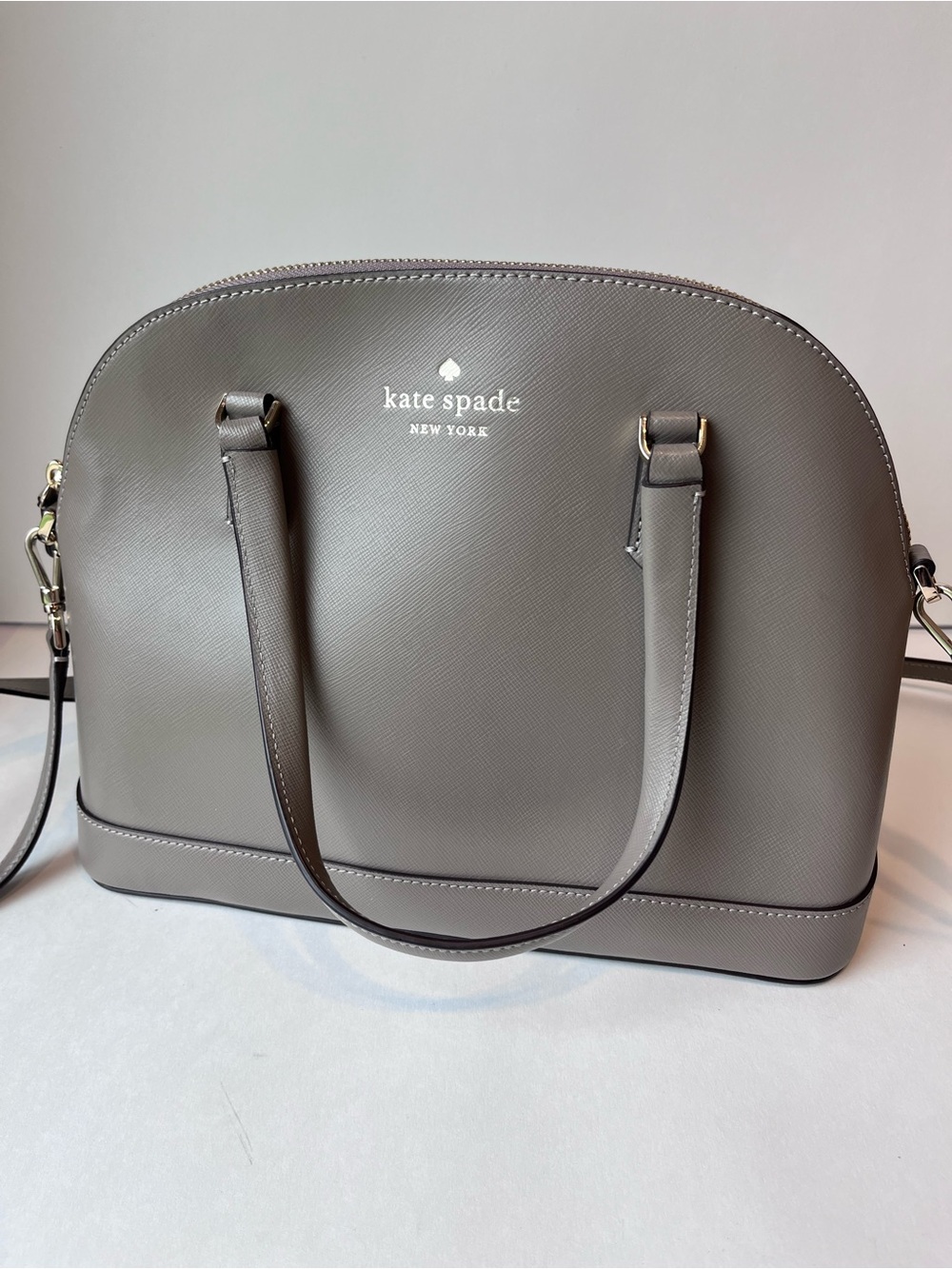 Kate Spade Dome Satchel Taupe Grey